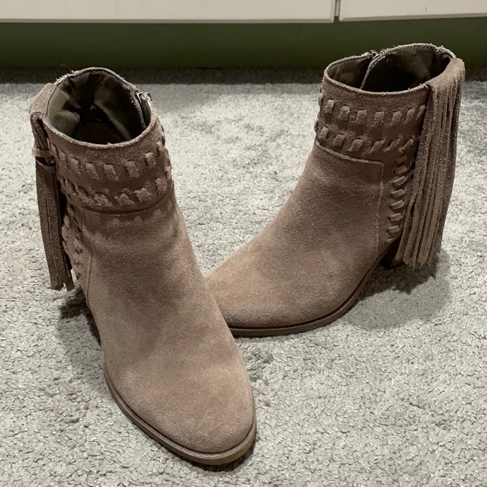 Jessica Simpson Suede Fringe Ankle Boots